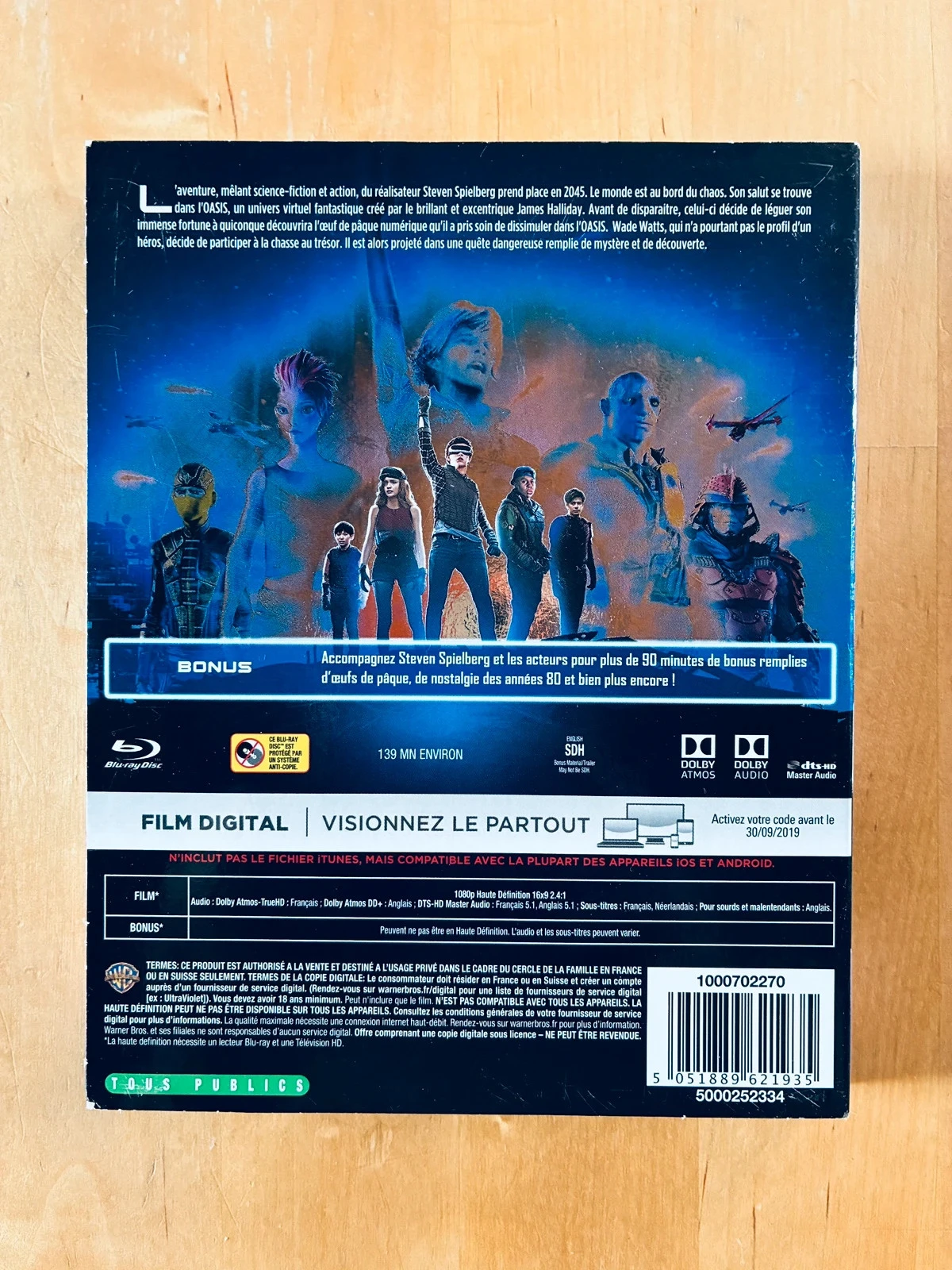Blu-ray Ready Player One de Steven Spielberg. – photo 2